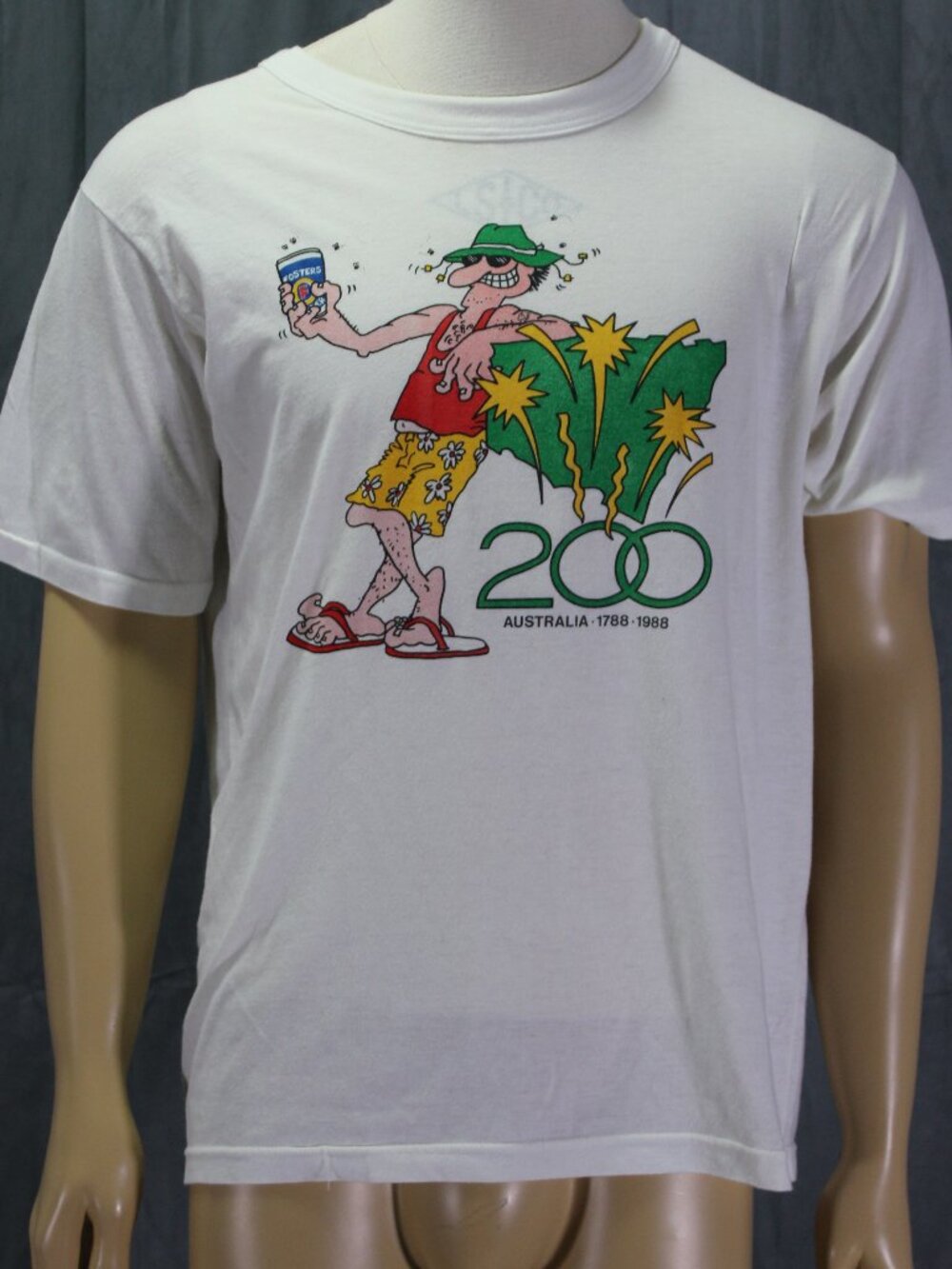 Australia 200 Commemorative White Graphic T-Shirt